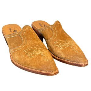 Patricia Nash Battista Western Cowgirl Mule Tan Leather 6.5